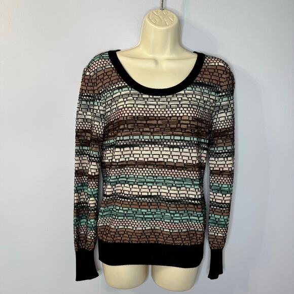 Missoni Sweaters - Missoni Wool Blend Textured Knit Multi Scoop Neck Pullover Sweater Made Italy 8